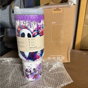 Stanley Purple and White Halloween Tumbler